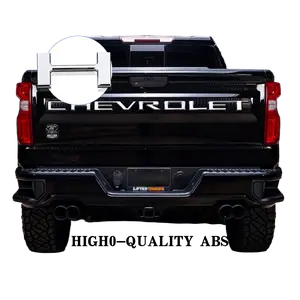3D tailgate letters accessories Compatible for 2019 2020 2021 2022 2023 2024 2025 Chevy Silverado Tailgate Accessories 3m Strong Back adhesive Weatherproof ABS Decals