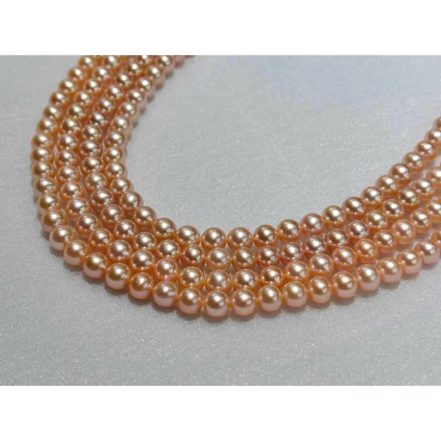 Sunset Orange Pearl Necklace