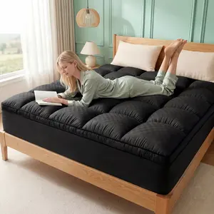 Mattress Topper, Extra Thick Pillow Top Quilted Fitted Mattress Protector Cover, Cooling Stretches Up 8-21" Deep Pocket, 1000GSM