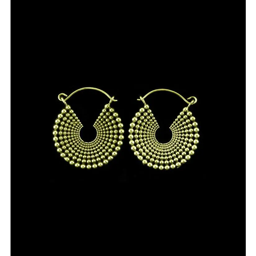 18G Sequent Beaded Brass Hangers - Earrings