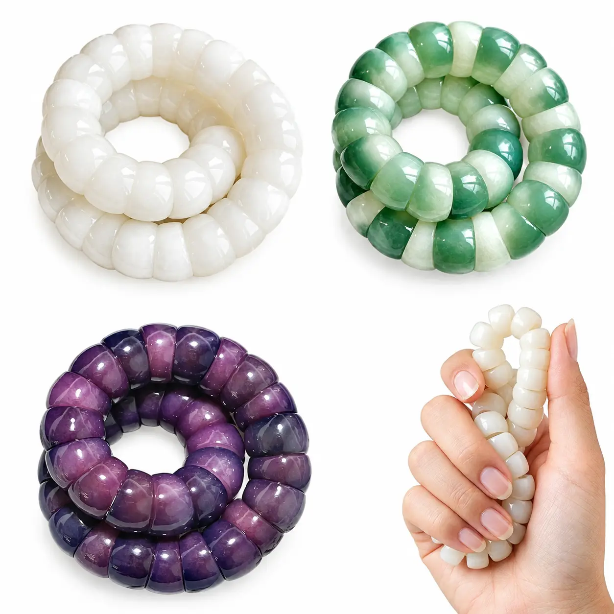 Fidget Bracelet Natural Bodhi Seeds Beaded Bracelets Zen Fidget Stretch Bracelets Anxiety Soothing Bracelet Alleviate Anxiety Stress Protection Healing Bodhi Jewelry Gifts for Women Boho Chic Crystal