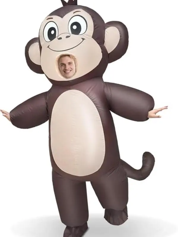 Halloween Inflatable Monkey Costumes for Adults | Full Body Blow Up Costume for Men Women, Funny Inflatable Halloween for Cosplay Party
