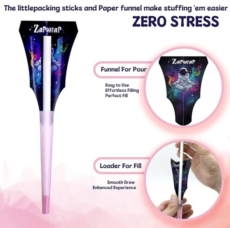 100 PACK Colorful RoIled Cones| King Size RoIling Paper Cone with Sticks