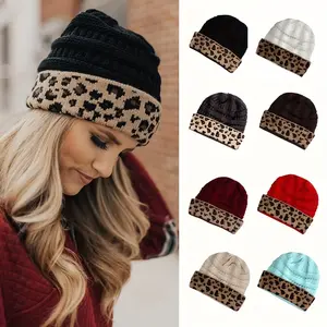 Windproof Warm Leopard Print Winter Knit My Birthday Beanie for Hoodies Men Fall Outfits Plus Size Fall Outfits 2025 2000s Outfits Streetwear Christmas Gifts Birthday Decorations Halloween Decor Christmas Decor Blanket Sale