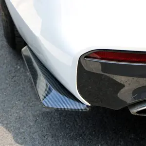 2Pcs Rear Bumper Canard Splitter Protector, Universal Bumper Lip Spoiler Kit Exterior Decorations for Car