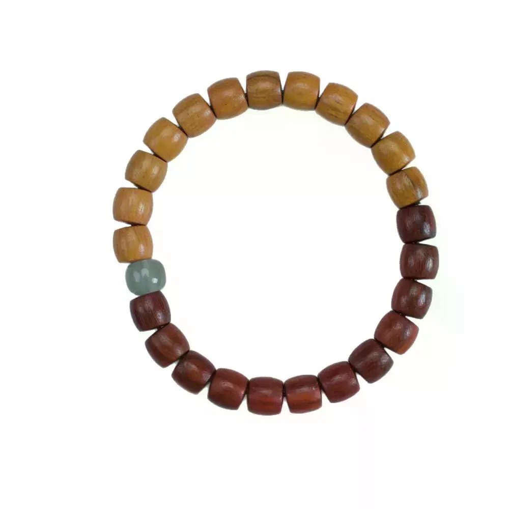 Adjustable Sliding Bead String Bracelets & Bangles - 2-Tone Mix Wooden Beads, Ethnic Style Personalized Buddha Jewelry, All Seasons Couples Set for Men and Women bracelet bangles