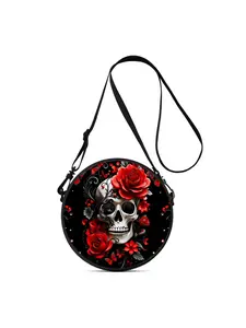 Lightweight one‑shoulder crossbody bag with rose‑skull print, Fashionable unique bags, a gift for friends and family. It can be worn crossbody, single‑shoulder, ideal for commuting, outdoor trips, traveling, casual occasions