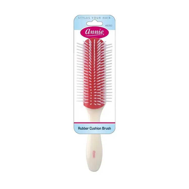 Annie #2050 Rubber Cushion Brush, Professional Detangling & Hair Styling Tool for Beauty & Personal Care, Detangling Brush, Hair Styling Brush