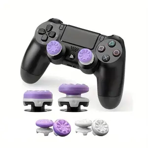 Professional Thumbsticks for PS4 & PS5, Purple Black White, Improved Accuracy & Comfort, Non-Slip Grip, Controller Accessories & Precision Rings Aim Assist Motion Control for PS4 PS5 Xbox One XBX Switch Pro Scuf Controller  (Black/Purple/Green)