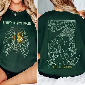 A Heart's A Heavy Burden Hoodie Sweatshirt, Howl and Sophie Shirt, Howls Moving Castle Sweatshirt, Ghibli Studio Sweatshirt, Sophie Hatter Shirt, Howl Wizard Shirt, Calcifer Shirt, Hayao Miyazaki, Anime Lover Sweater, Trending Ghibli Sweater