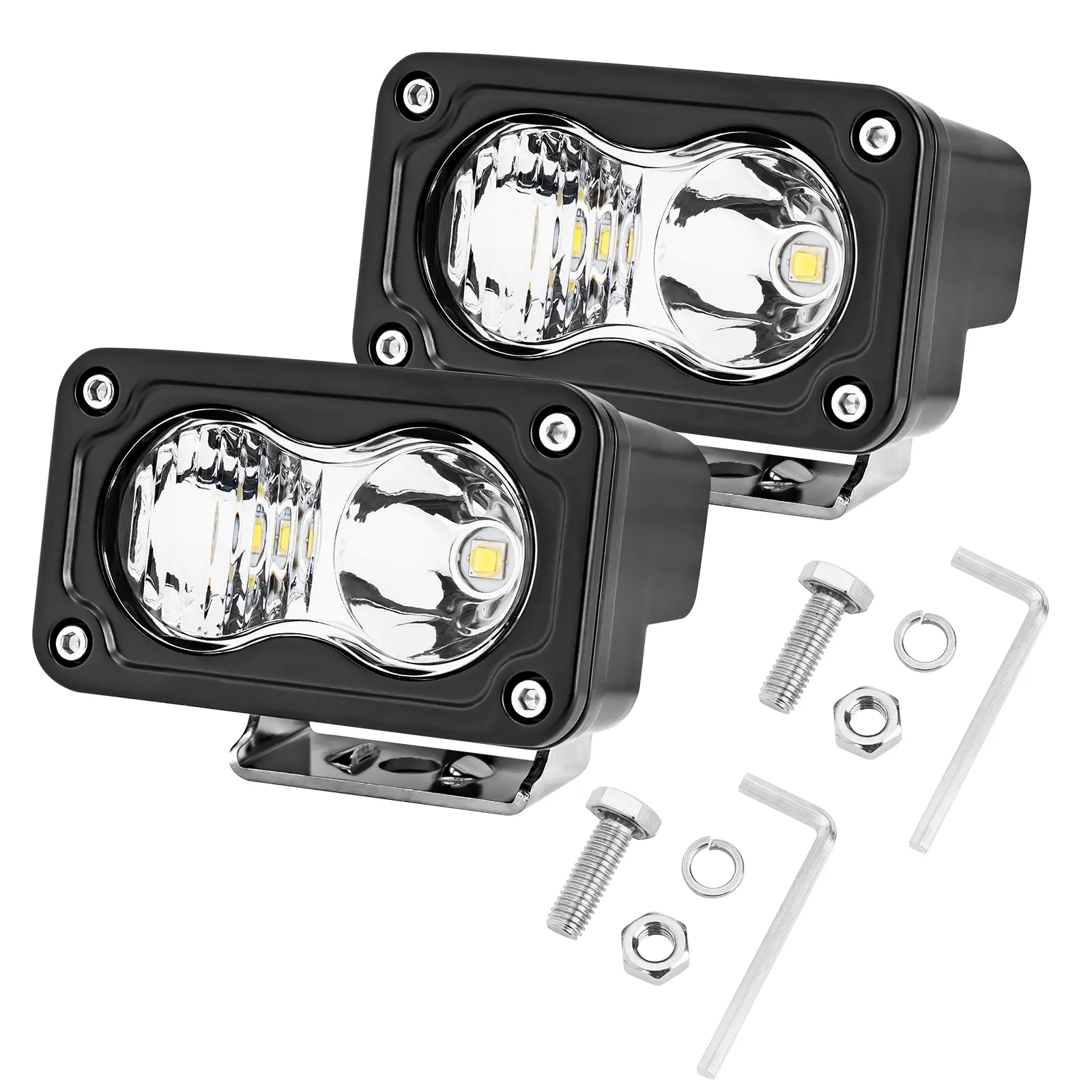 2PCS 3Inch Motorcycle Led Pods 40W 4000LM CREE Driving Light Super Combo Offroad Fog Light Auxiliary Light LED Chase Light Ditch Light LED Work Light Cube for Truck UTV SUV ATV Tractor car pickup truck jeeplight  bars, Motorcycle Led Lights, Offroad Compa