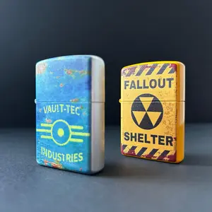 Retro Industrial Windproof Lighter - Wasteland Survival Collection, Refillable Metal EDC Gift (No Fuel Included)