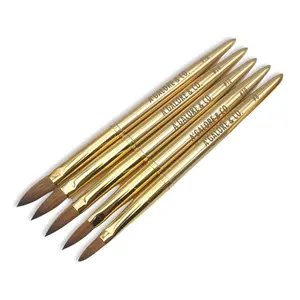 CRIMPED | GOLD Pure Kolinsky Acrylic Brush