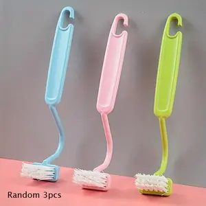 V-shaped toilet brush, small toilet brush, all-round cleaning brush, household bathroom supplies, can flip the toilet bend pipe and hang it on the wall