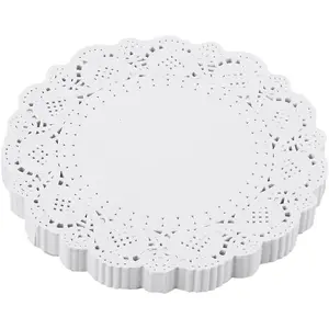 5.5 inch White Round Paper Lace Doilies for Wedding Tableware Decoration 200pcs