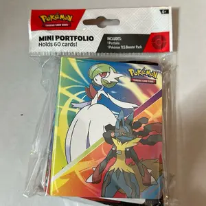Pokémon Mini Portfolio Holds 60 Cards and One TCG Booster Pack Mega Evolutions Pokémon TCG booster pack for Collectors