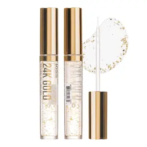 Kiss Natural Oil Lipgloss - 24K Gold Finish, Clear Formula, Elegant Design, Ideal for Everyday Use