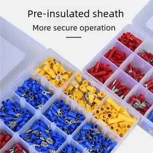 RV Round Pre-Insulated Crimp Terminal - O-Type Brass Connector 350pcs