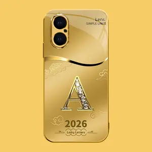 Suitable for [iPhone 16 Plus] high-end phone case🤩，choose from 26 letters of the English alphabet, each with an exquisite auspicious cloud pattern to bring you good luck YM99