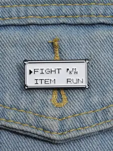 Fight PKMN Item Run Enamel Pin Anime Game Peripheral Metal Brooch Lapel Backpack Badge Fashion Jewelry Accessories Gift for Friends
