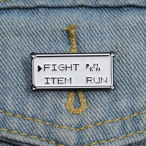 Fight PKMN Item Run Enamel Pin Anime Game Peripheral Alloy Brooch Pin Lapel Backpack Badge Emblem Badge Decoration Fashion Jewelry Accessories Brooch Pins Gift for Friends