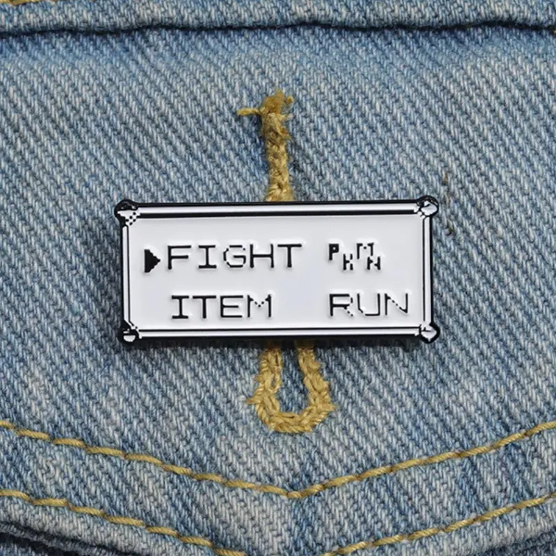 Fight PKMN Item Run Enamel Pin Anime Game Peripheral Alloy Brooch Pin Lapel Backpack Badge Emblem Badge Decoration Fashion Jewelry Accessories Brooch Pins Gift for Friends