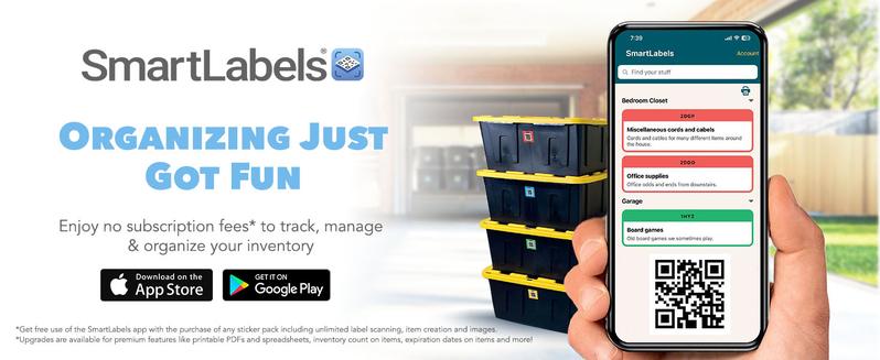 SmartLabels Original 48 Labels Red, Green, Blue, Yellow) Scannable Stickers Adhesive Tabs QR Codes for Moving Storage Business Warehouse TikTok Exclusive