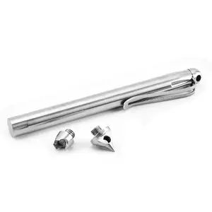 EDC Outdoor Writing Tools Stainless Steel Ballpoint Pen Ultra-Hard Metal Business Signature Pen with Clip Office Stationery Supplies