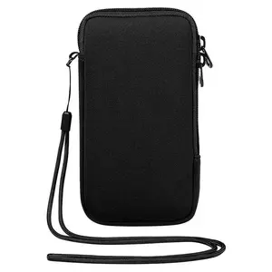Neoprene Phone Pouch With Lanyard,Shockproof Waterproof Portable Storage Bag For Phones, Keys & Earbuds Lightweight Mini Wallet
