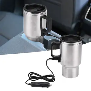 12V 450ml Electric Incar Stainless Steel Travel Heating Cup Coffee Tea Car Cup Mug