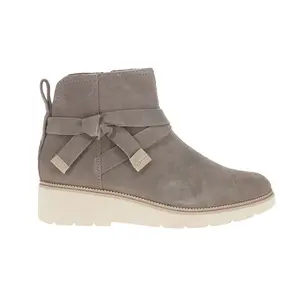 TOMS Womens Marlow Round Toe Zippered Casual Boots Ankle Low Heel 1-2" - Beige