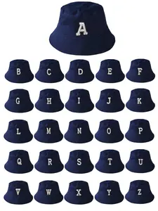 Unisex Fitted Bucket Hat, Casual Distinctive Letter Pattern, UV Protection Sunshade, Trendy All-Season Accessory, Perfect for Men and Women