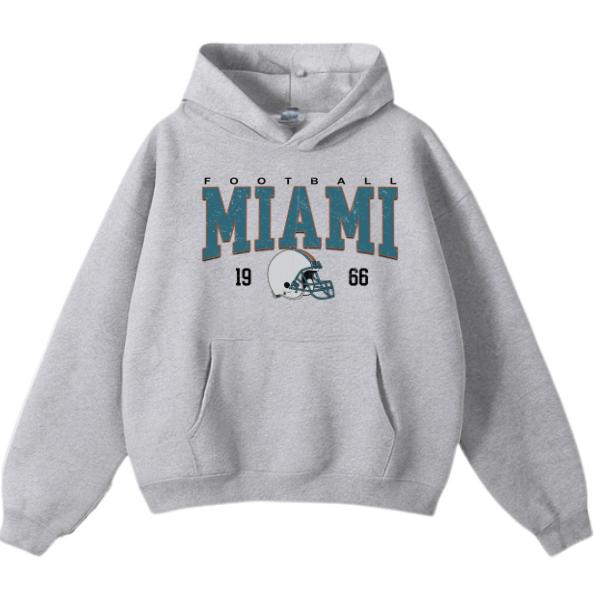 Miami Football Hoodie, Vintage Dallas Team Hoodie, Vintage Dolphin.s Hoodie, Dolphin.s Fan Apparel, Classic Miami Fan Pullover, Miami Football Supporter Gift, Game Day Streetwear Hoodie