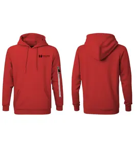 Fistula Access Dialysis Hoodie Red Hooded Sweatshirt with Logo Zipper Detail for Comfort and Style Practical Design for Easy Access