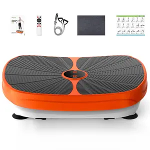 Fitness Vibration Plate Exercise Equipment Whole Body Shape Vibration Platform Fit Massage Workout Trainer Max User Weight 330lbs for Knee Relief & Varicose Veins