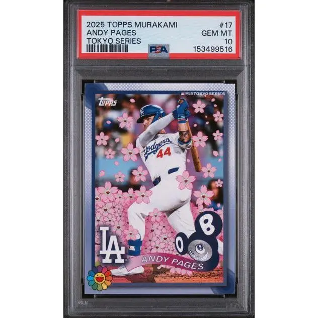 2025 Topps Murakami #17 Andy Pages Tokyo Series Baseball & Softball Trading Card, PSA 10 Gem MT Grade (Highest Grade Possible)