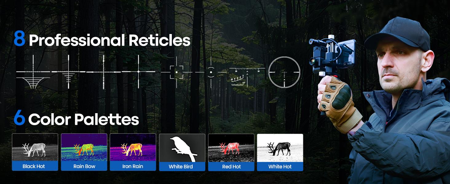 T2 Pro Thermal Monocular, 1579 Yard Night Infrared Camera with 13mm Lens,15×Zoom, iOS&Android Compatible
