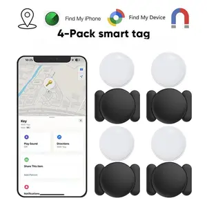 4pcs-GPS Tracker for Car,Mini Trackers Device with Weatherproof Magnetic Case-No Monthly Fee-Best Hidden GPS (For Apple iPhone & Android)