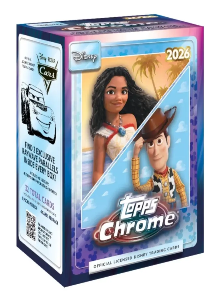 2026 Topps Chrome Disney Blaster Box | 8 Packs | 32 Cards