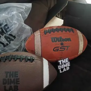 THE DIME LAB League American Football - All-Weather Composite Game Ball with DimeTack Technology, Raised Laces for Youth & Adult Players in Practice, Games
