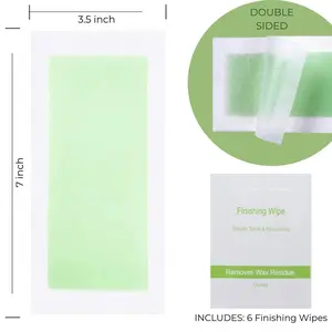 Amira Beauty Body Waxing Strips Infused with Aloe Vera 32 Count Pre-Apply Ready to Use Hair Removal Strips for Legs, Arm & Underarm Kit - Cream
