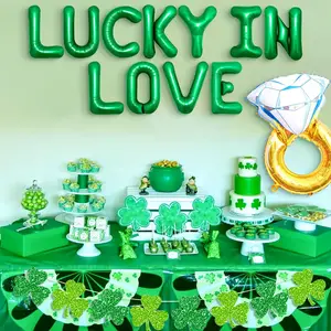 Lucky In Love Decoration Green Bridal Shower St Patricks Bachelorette Decorations Irish Bachelorette Lucky Diamond Balloon St Pattys Day Bachelorette