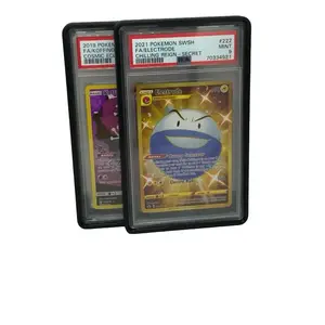 2-Pack PSA Graded Card Display Stand with Built-In Foldable Base – Secure & Stable Frame for Trading Cards