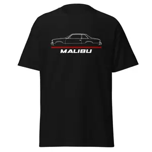 Premium T-Shirt For Malibu 1982 Car Enthusiast Grandpa Dad Son Birthday Gift Men's Tee Classic Cotton