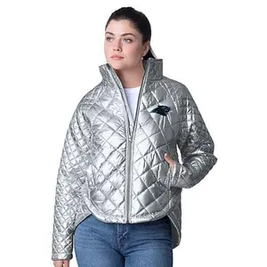Football Fan Shop Officially Licensed NFL 4Her Team Mascot Metallic Jacket by Glll - Panthers