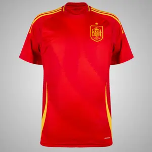Red Color Spain Home 24/25 Soccer Jersey, Spain Red Color 24/25 Home Edition Short Sleeve Soccer Shirt