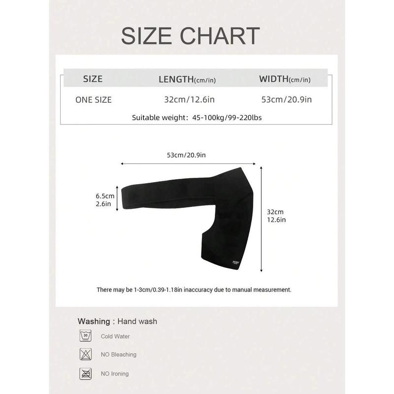 1pc Men Women Breathable Elastic Shoulder Support Rotator Cuff Brace Adjustable Fits Left And Right Arm For Men Women Gym Gym Accessories Healthcare Tool Black
