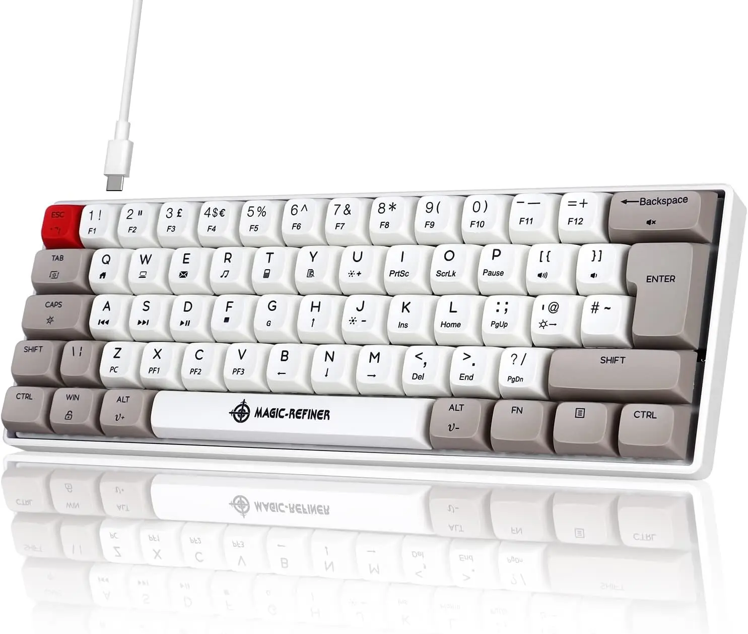 LexonElec 60% Mechanical Gaming Keyboard, Blue Switches, RGB Backlit Compact Mechanical Keyboard, PBT Dye-Sub XDA Keycaps, 62-Key Anti-Ghosting Mini Keyboard, for Win/Mac/PS4/PC