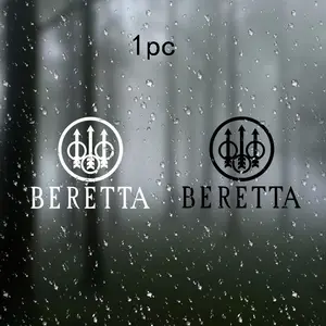 Beretta Gun Handgun Rifle Sticker Car Truck Window Decal, Adhesive Vinyl Decal, Durable Vinyl Material for Doors Windows Laptops Bags Furniture Bumpers
