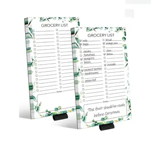 2 PCS Magnetic Grocery List Pads for Fridge, 4.5x7.5 Inches Notes for Fridge with 160 Pages